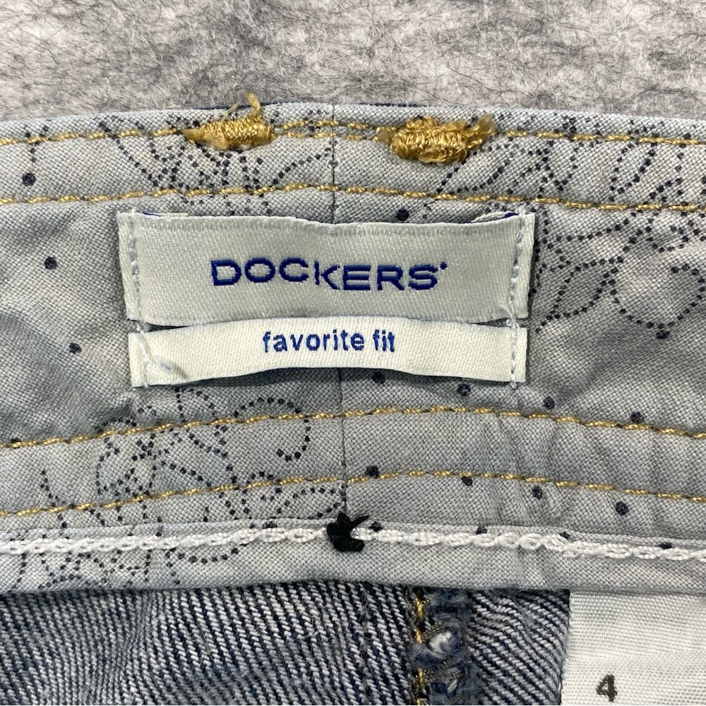 Dockers Womens Blue Denim Cropped Favorite Fit Dark Wash Jeans Size 4 - Picture 7 of 11